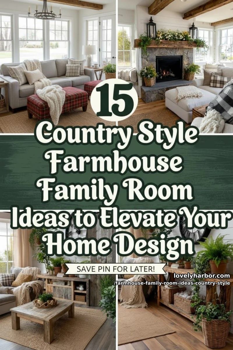 15 Country Style Farmhouse Family Room Ideas to Elevate Your Home Design 52 farmhouse family room ideas country style - Collage 51