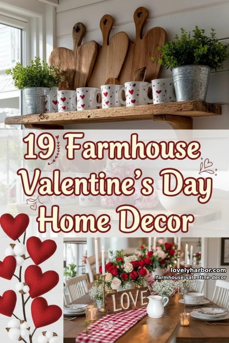 19 Farmhouse Valentine's Day Home Decor Ideas 94 farmhouse valentine decor - Collage 52