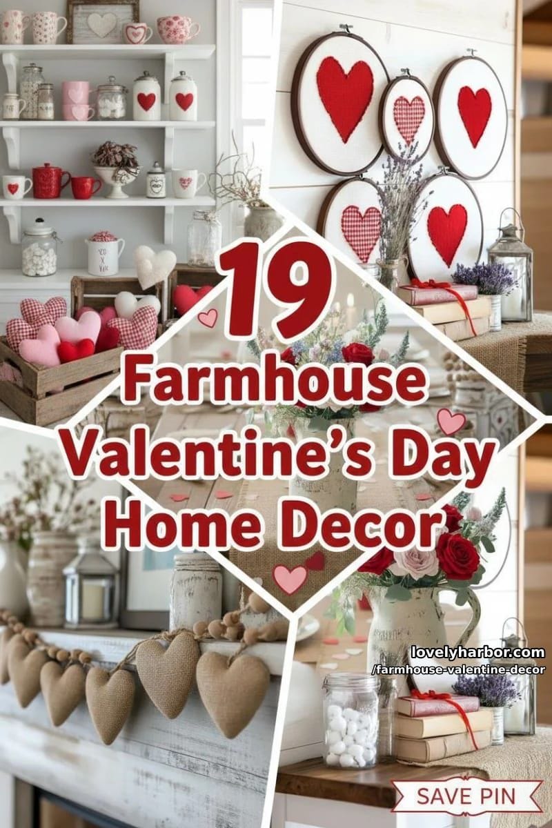 19 Farmhouse Valentine's Day Home Decor Ideas 95 farmhouse valentine decor - Collage 53