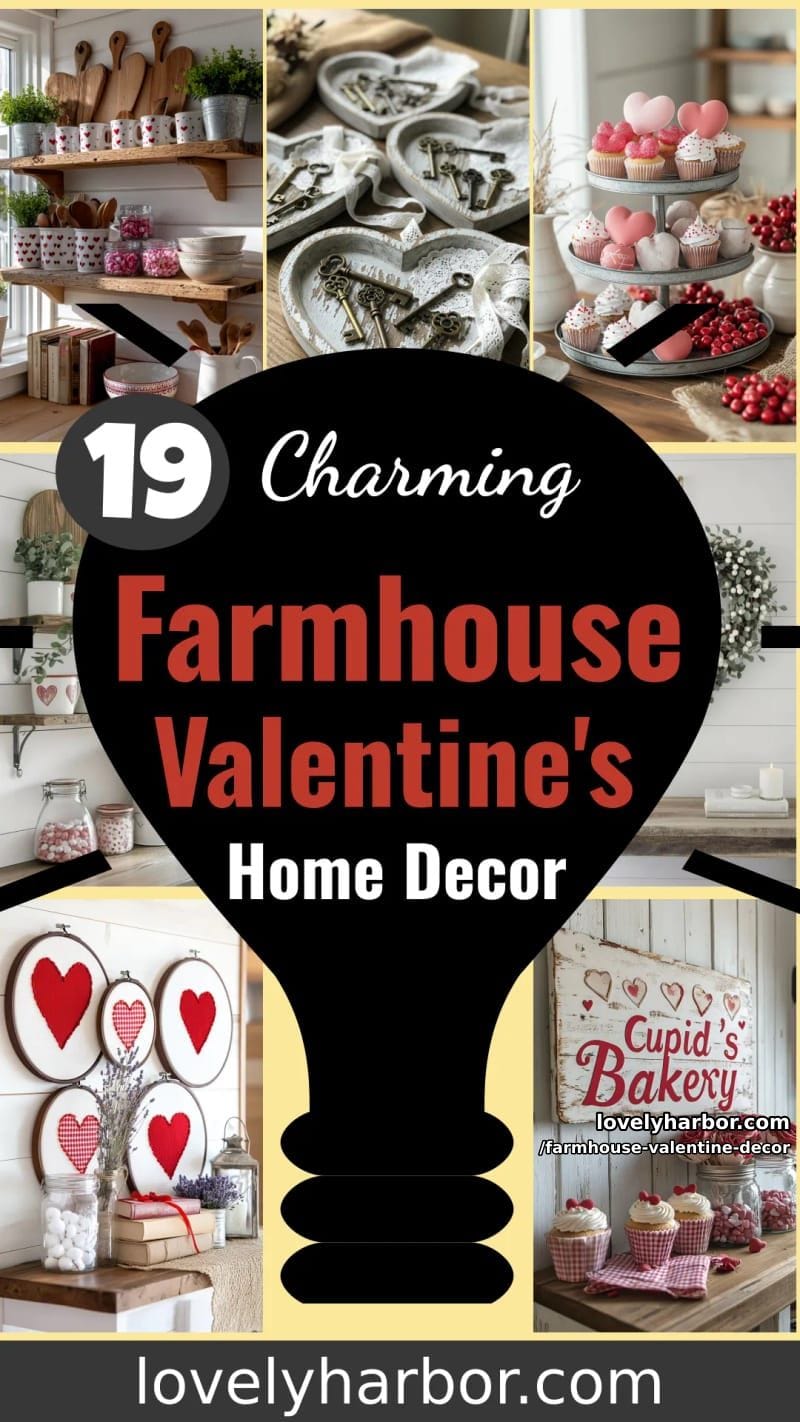 19 Farmhouse Valentine's Day Home Decor Ideas 99 farmhouse valentine decor - Collage 57