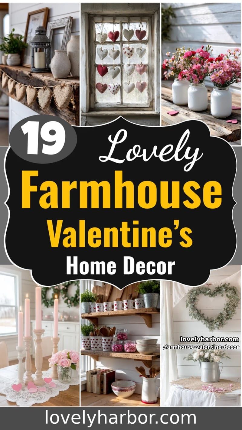 19 Farmhouse Valentine's Day Home Decor Ideas 100 farmhouse valentine decor - Collage 58