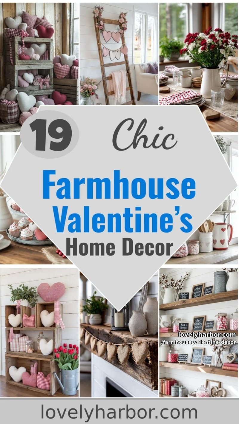 19 Farmhouse Valentine's Day Home Decor Ideas 101 farmhouse valentine decor - Collage 59