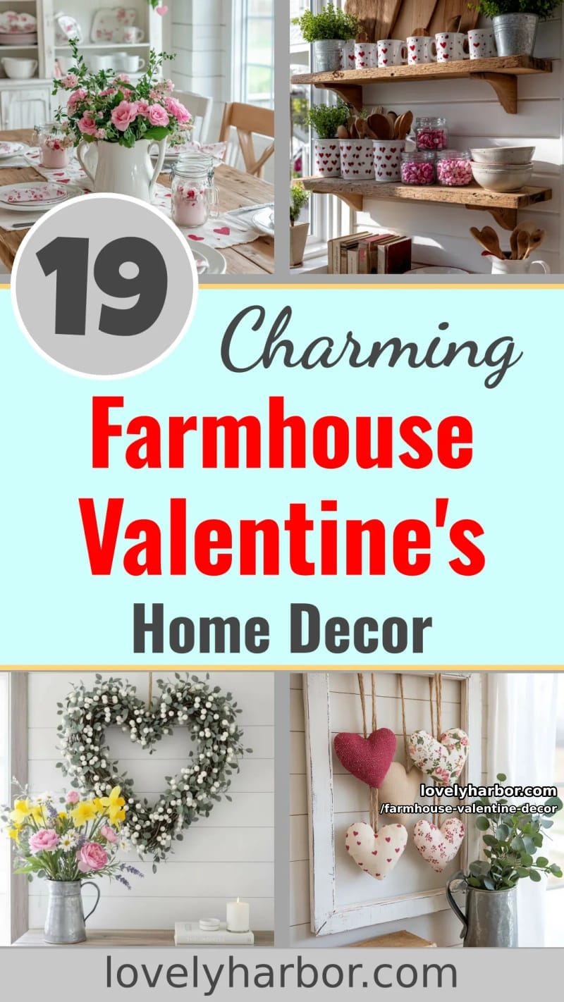19 Farmhouse Valentine's Day Home Decor Ideas 102 farmhouse valentine decor - Collage 60