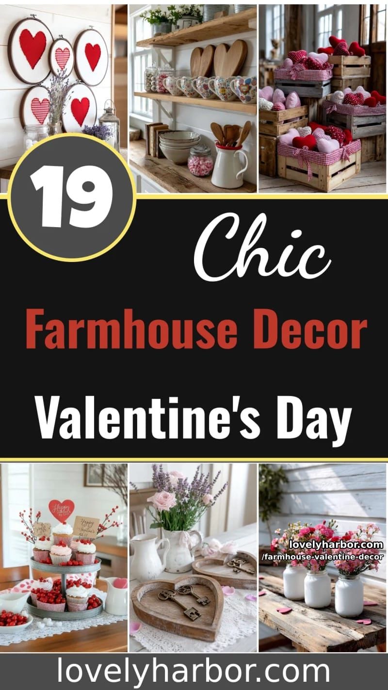 19 Farmhouse Valentine's Day Home Decor Ideas 104 farmhouse valentine decor - Collage 62