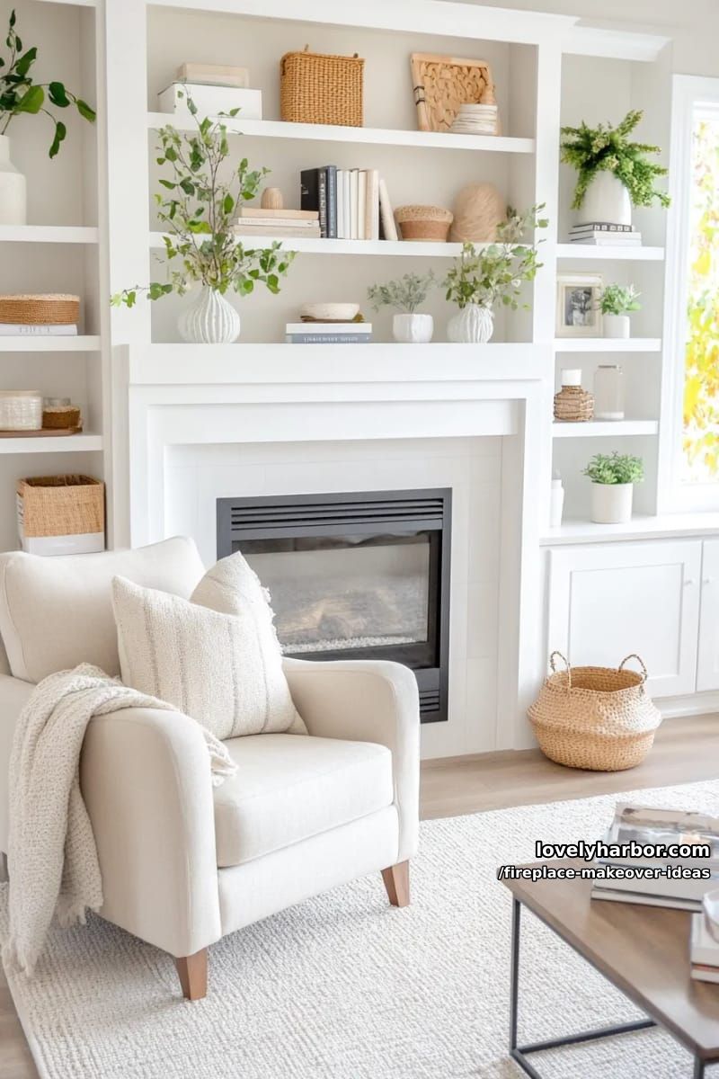 15 ideias inovadoras para reforma de lareira para uma sala de estar elegante 9 enquadre sua lareira com prateleiras embutidas elegantes para armazenamento aconchegante e funcional. 1