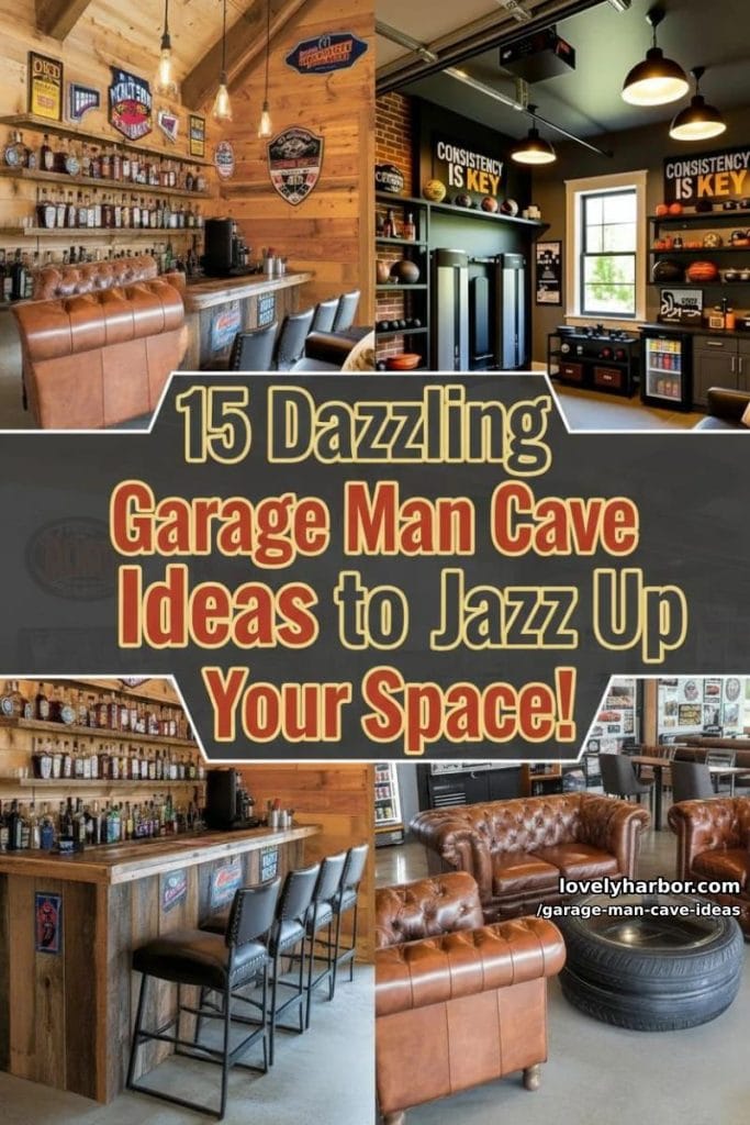 15 Dazzling Garage Man Cave Ideas To Jazz Up Your Space! - Lovely Harbor