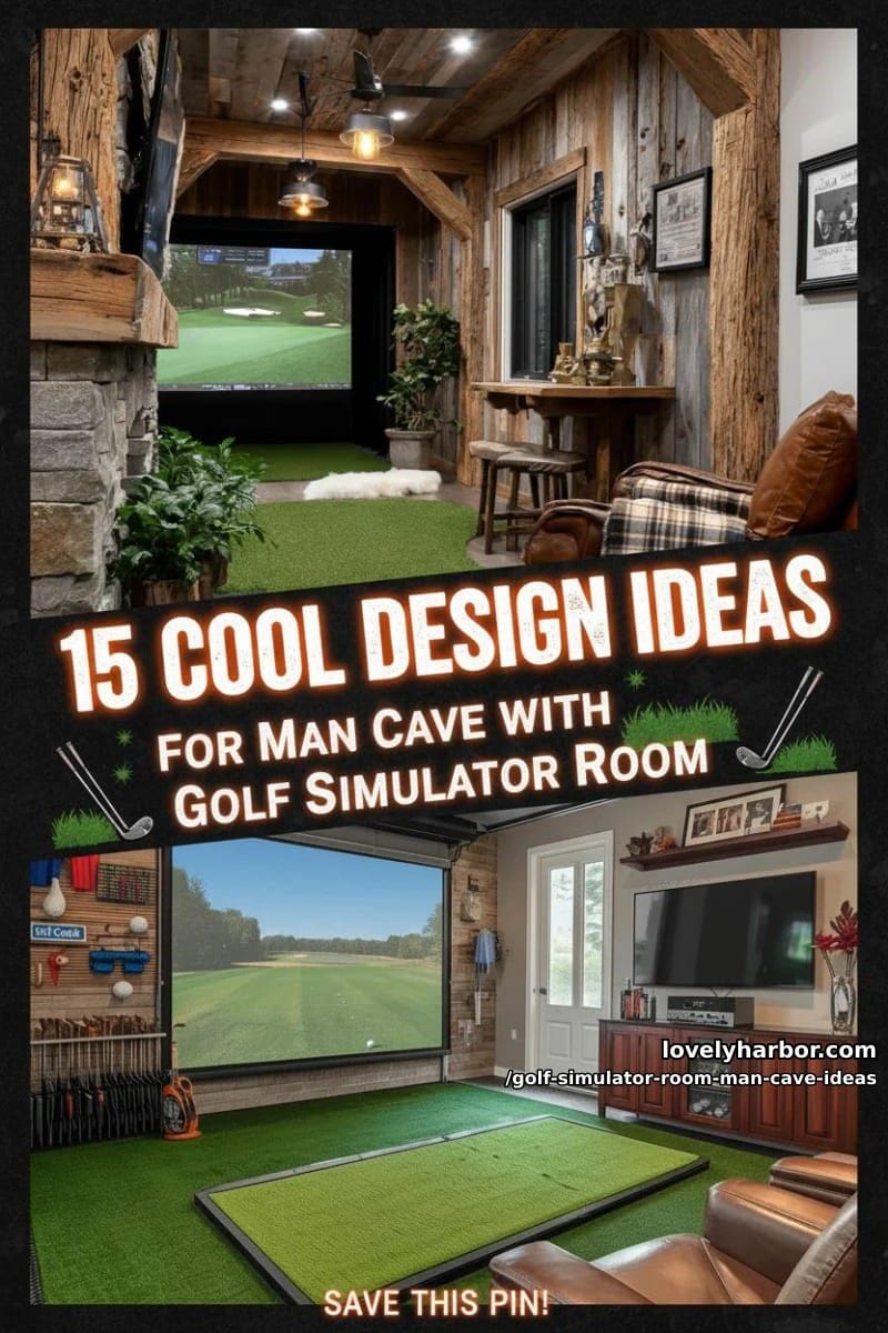 15 Cool Man Cave with Golf Simulator Room 34 golf simulator room man cave ideas - Collage 33