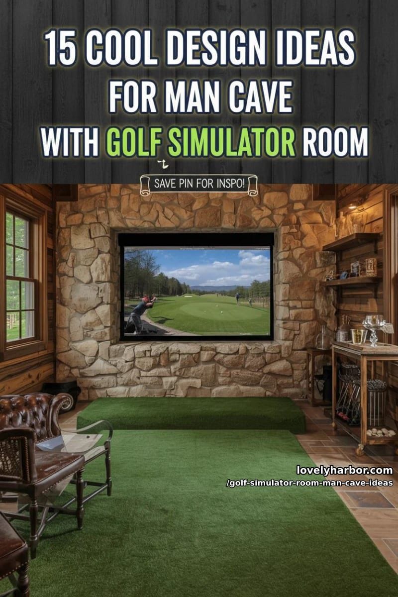 15 Cool Man Cave with Golf Simulator Room 35 golf simulator room man cave ideas - Collage 34
