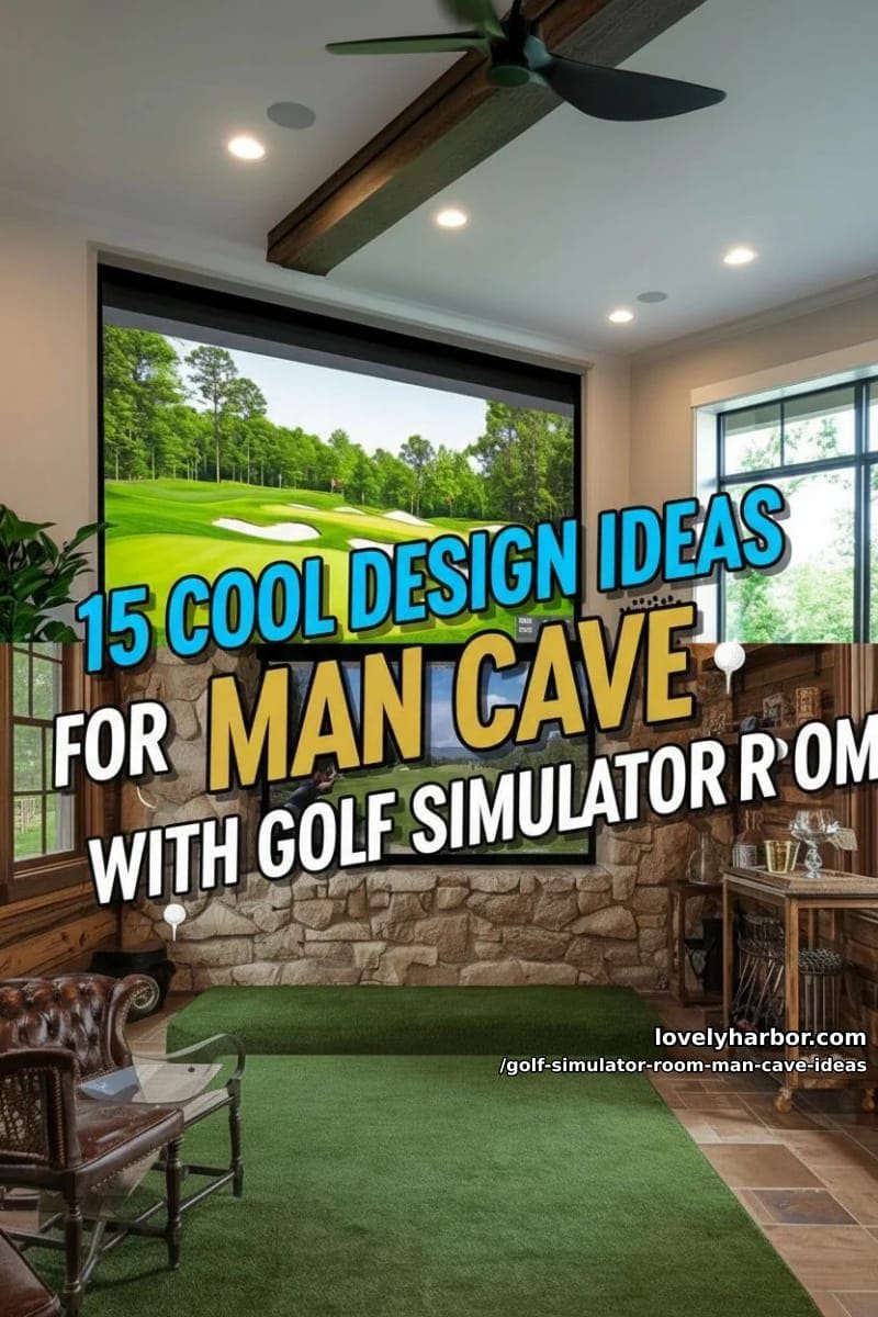 15 Cool Man Cave with Golf Simulator Room 36 golf simulator room man cave ideas - Collage 35
