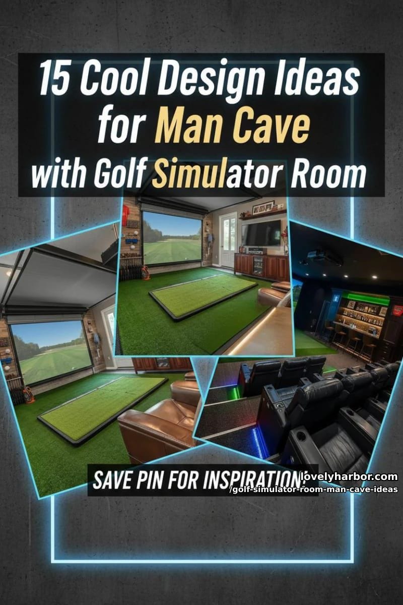 15 Cool Man Cave with Golf Simulator Room 37 golf simulator room man cave ideas - Collage 36