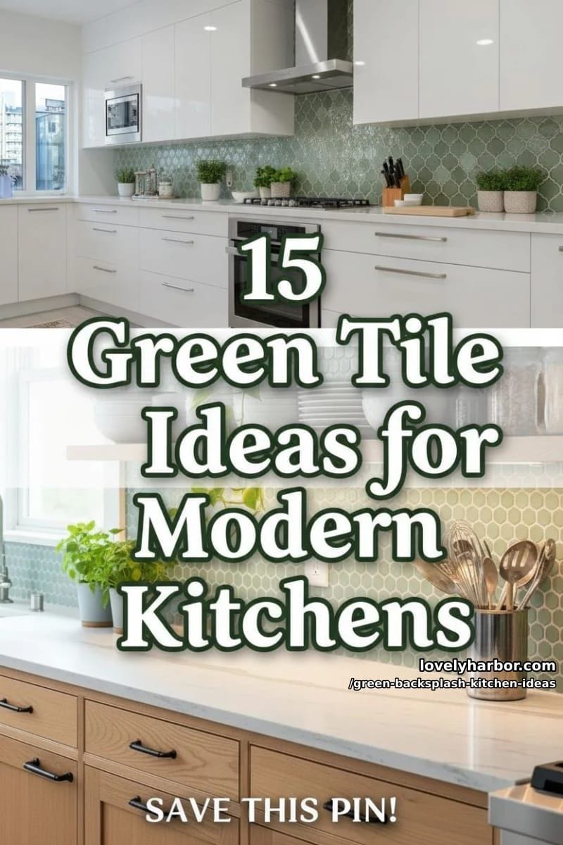 15 Green Backsplash Ideas for Modern Kitchens 42 green backsplash kitchen ideas - Collage 41