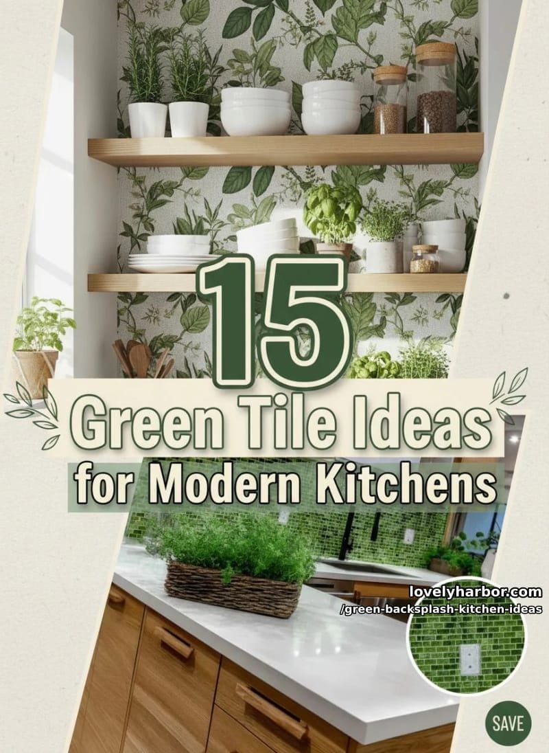 15 Green Backsplash Ideas for Modern Kitchens 50 green backsplash kitchen ideas - Collage 49