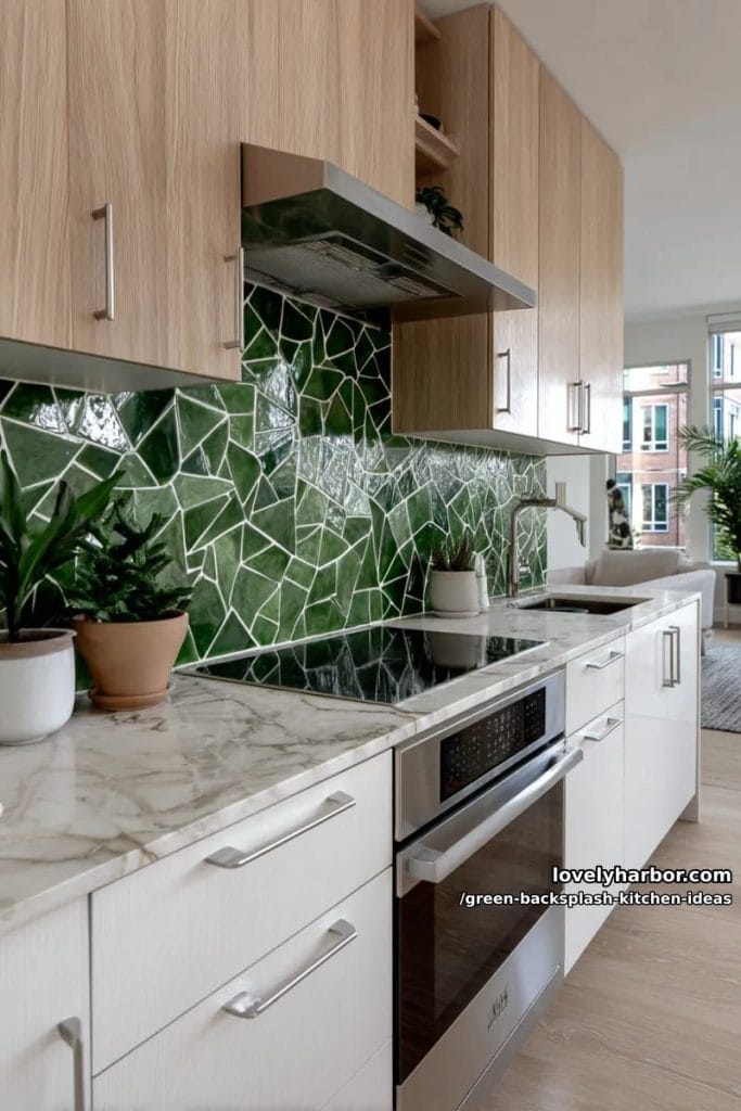 15 Green Backsplash Ideas For Modern Kitchens - Lovely Harbor