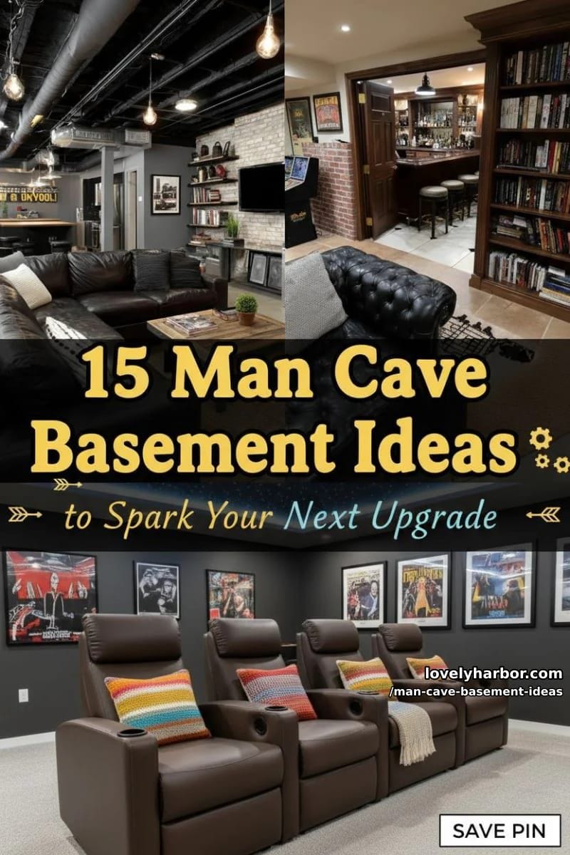 15 Man Cave Basement Ideas to Spark Your Next Upgrade 41 man cave basement ideas - Collage 40