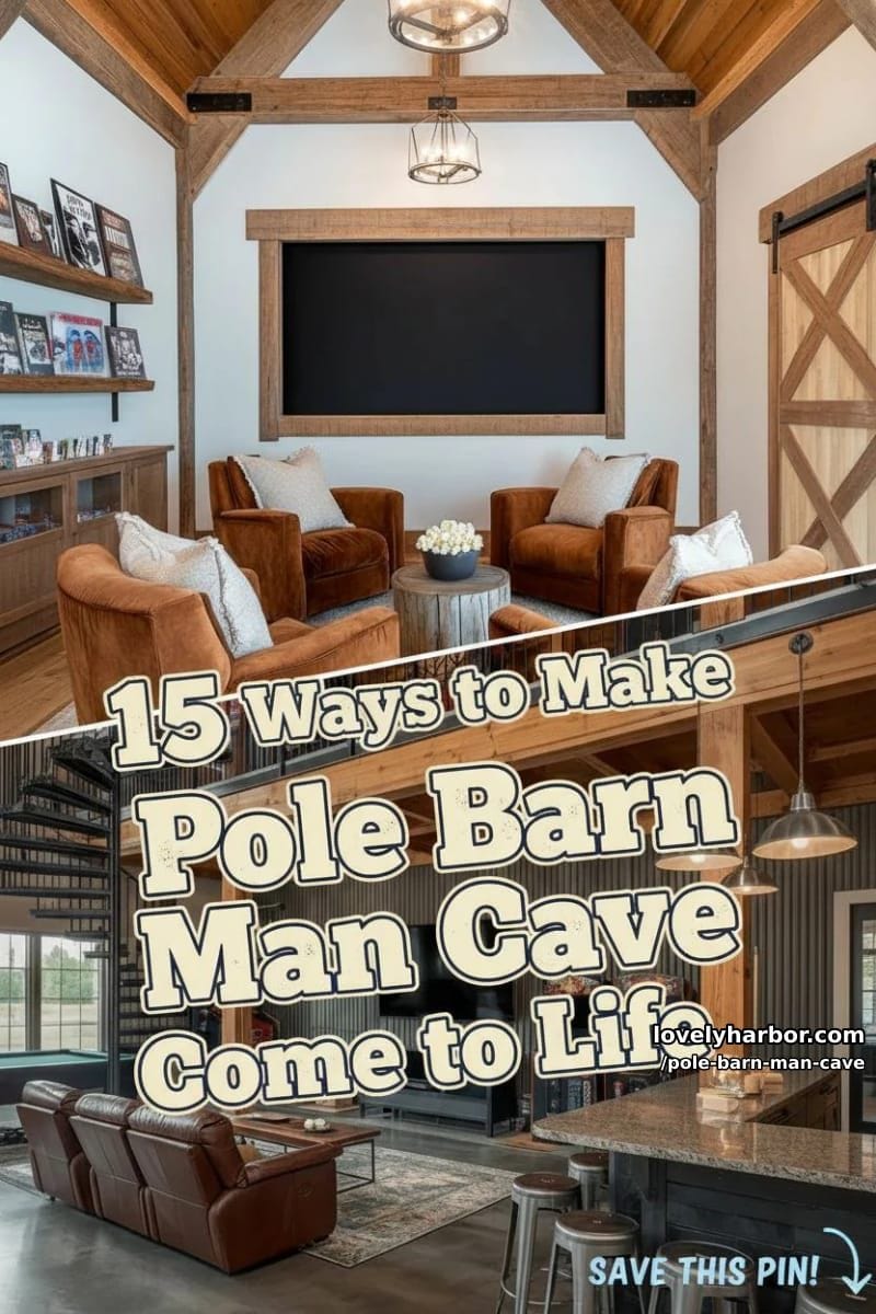 15 Ways to Make Your Pole Barn Man Cave Come to Life 47 pole barn man cave - Collage 46
