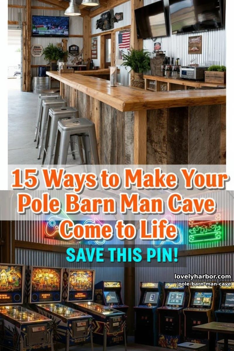 15 Ways to Make Your Pole Barn Man Cave Come to Life 51 pole barn man cave - Collage 50