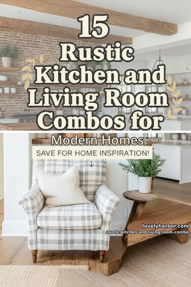 15 Rustic Kitchen and Living Room Combos for Modern Homes 36 rustic kitchen and living room combo - Collage 35