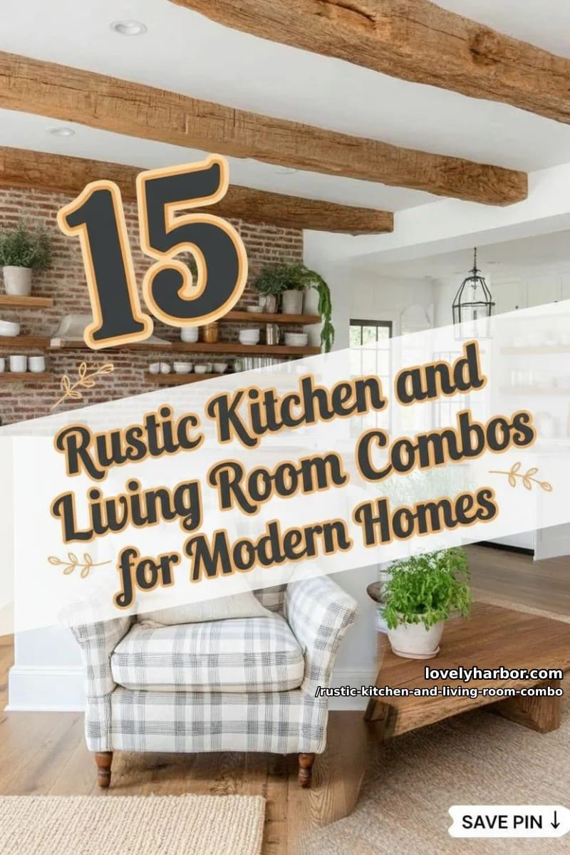15 Rustic Kitchen and Living Room Combos for Modern Homes 38 rustic kitchen and living room combo - Collage 37