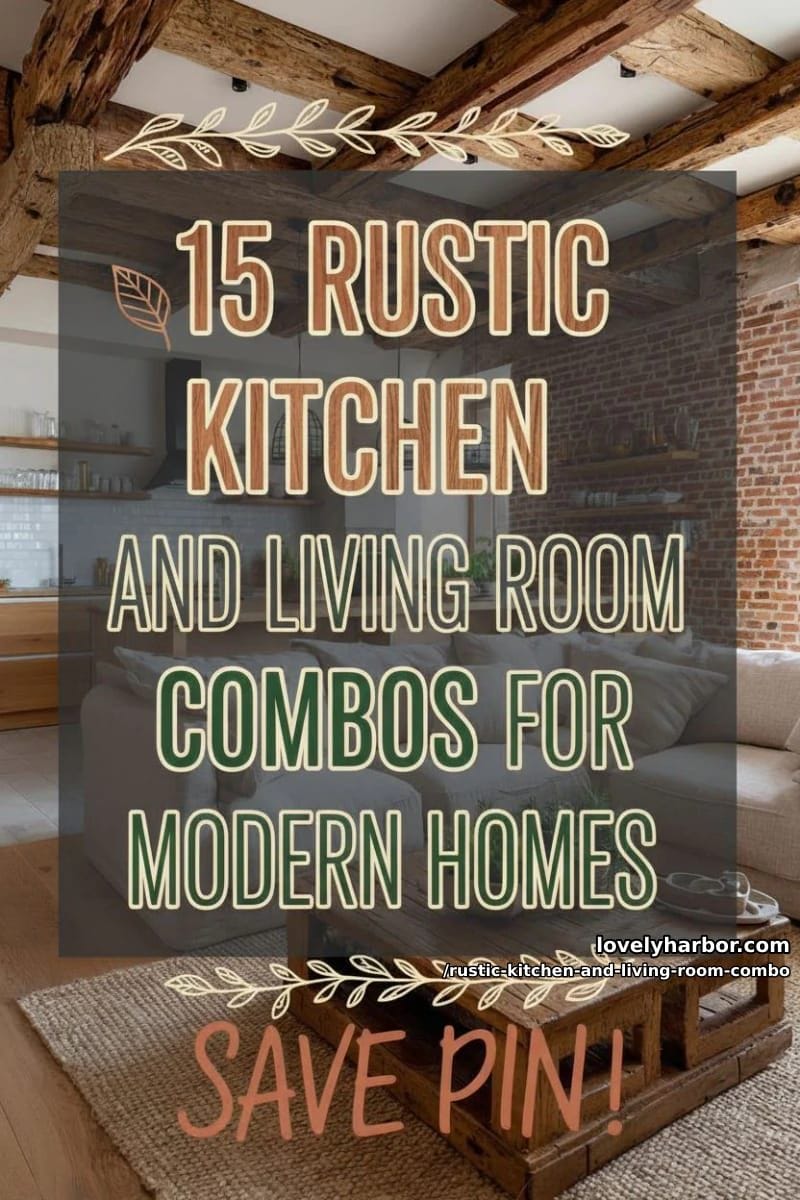 15 Rustic Kitchen and Living Room Combos for Modern Homes 44 rustic kitchen and living room combo - Collage 43