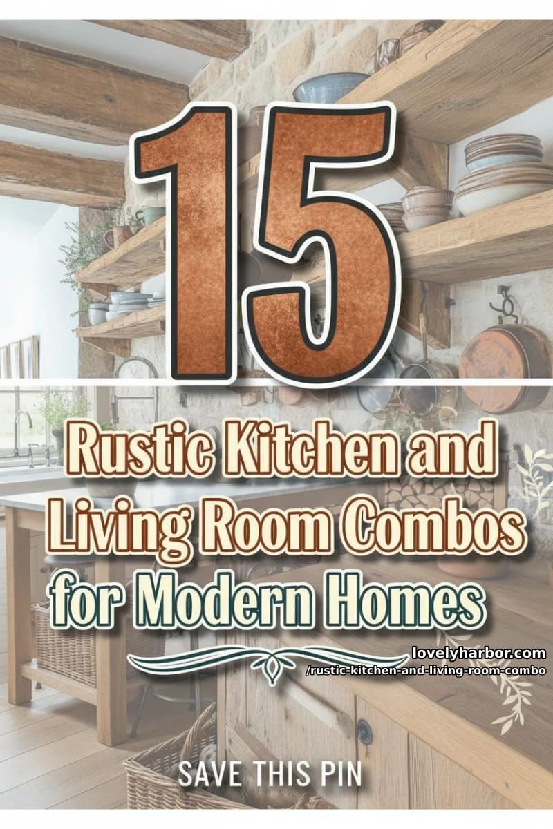 15 Rustic Kitchen and Living Room Combos for Modern Homes 45 rustic kitchen and living room combo - Collage 44