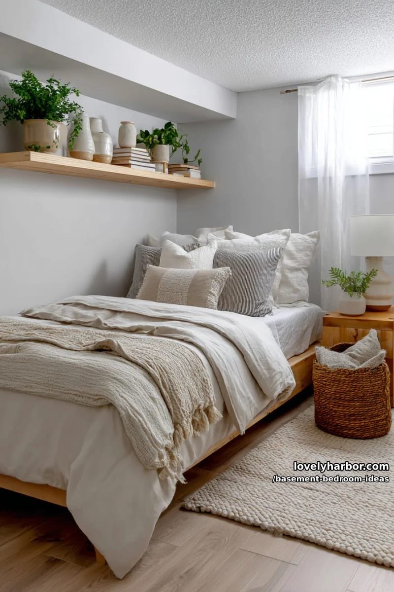 scandinavian-inspired palette with floating shelves and soft neutral textiles 1