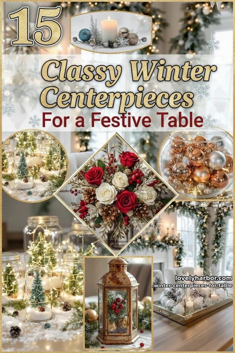 15 Classy Winter Centerpieces for a Festive Table 41 set up your winter centerpieces for your table with flair 40