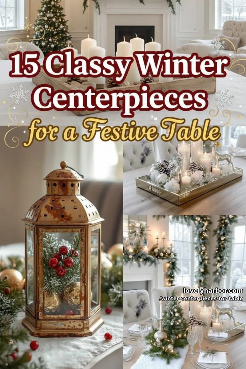 15 Classy Winter Centerpieces for a Festive Table 47 set up your winter centerpieces for your table with flair 46