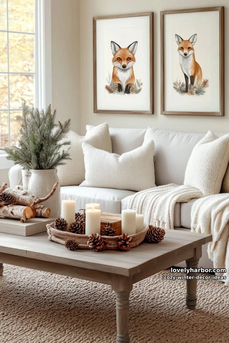 15 Winter Decor Ideas for a Cozy Home Retreat 18 swap out art for woodland animal prints in muted tones for seasonal charm. 1