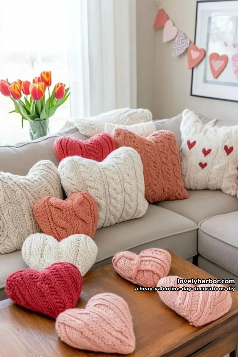 upcycled sweater heart plushies scattered on your couch 1