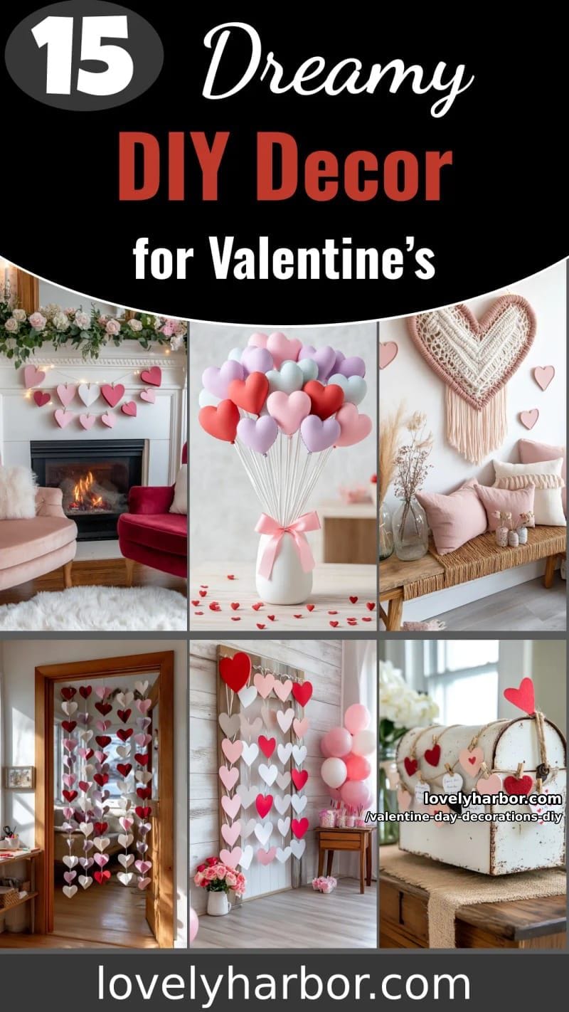 15 Dreamy DIY Valentine’s Day Decor Ideas 80 valentine day decorations diy - Collage 39