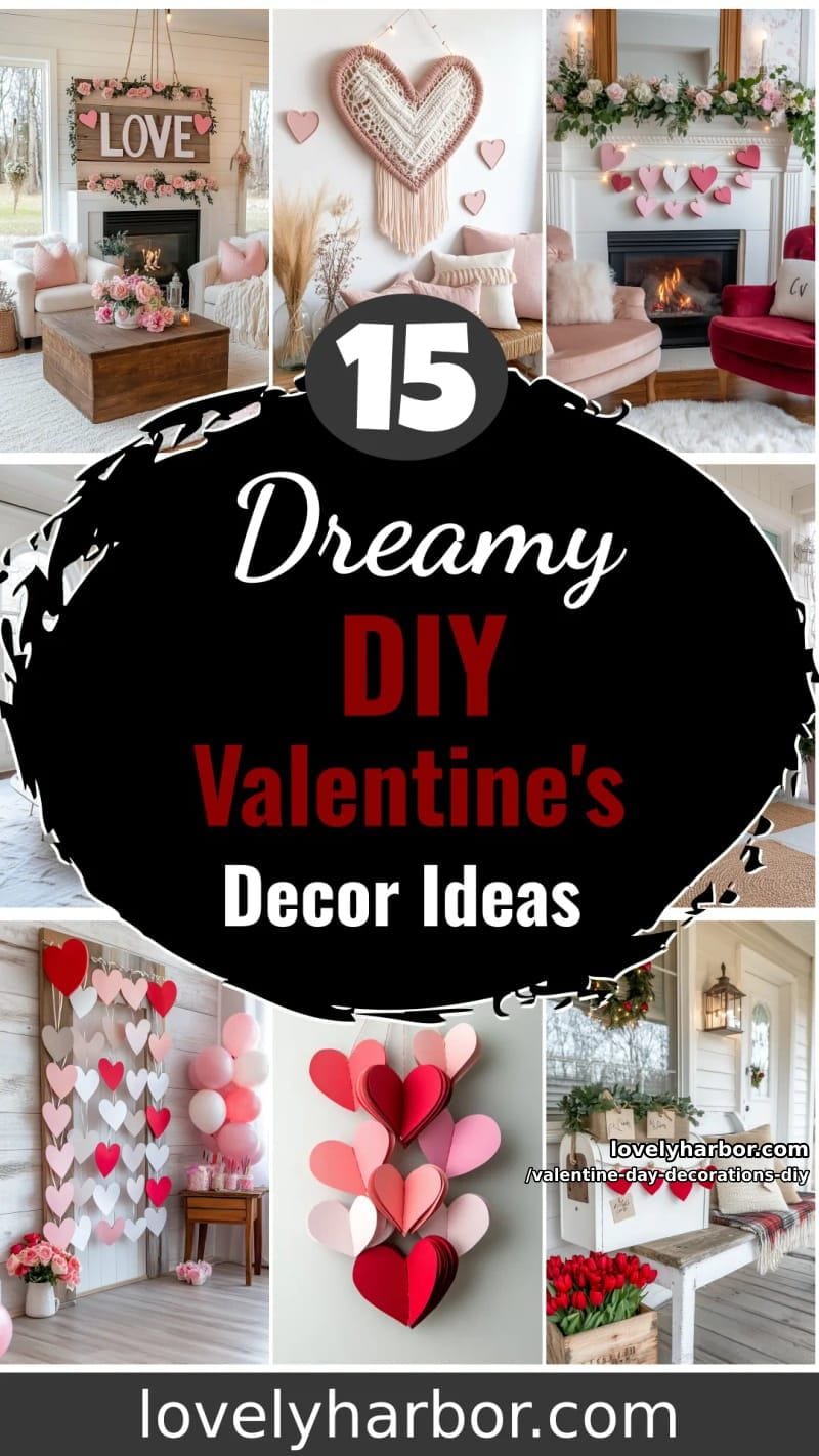 15 Dreamy DIY Valentine’s Day Decor Ideas 83 valentine day decorations diy - Collage 42