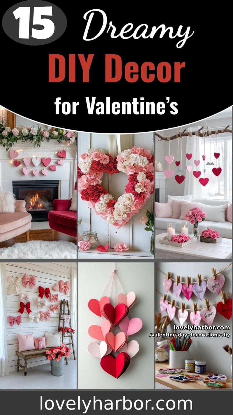 15 Dreamy DIY Valentine’s Day Decor Ideas 87 valentine day decorations diy - Collage 46
