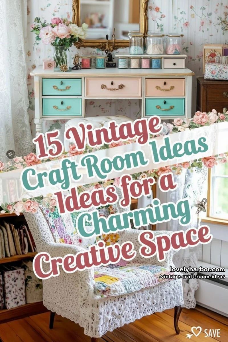 15 Vintage Craft Room Ideas for a Charming Creative Space 42 vintage craft room ideas - Collage 41