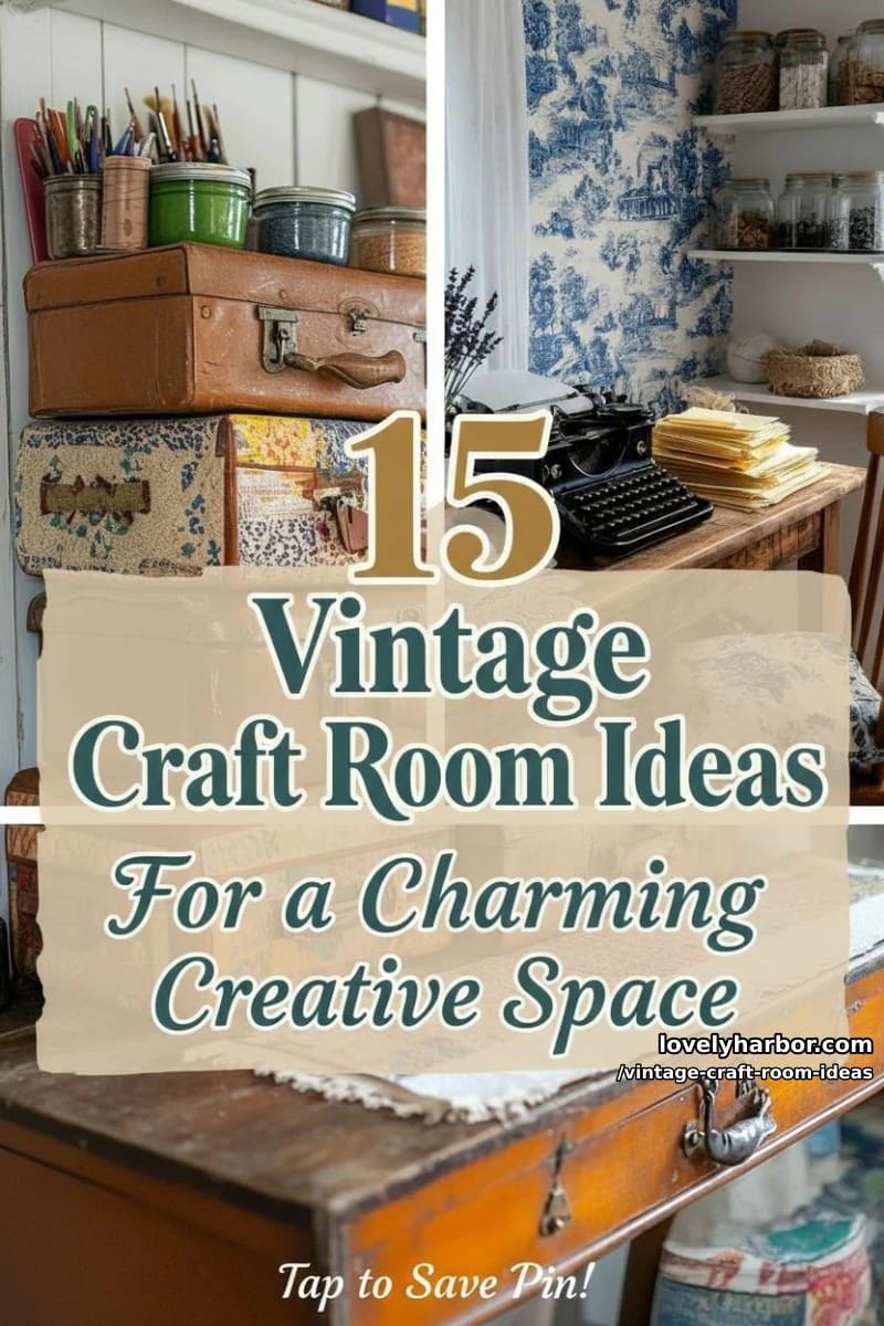 15 Vintage Craft Room Ideas for a Charming Creative Space 49 vintage craft room ideas - Collage 48