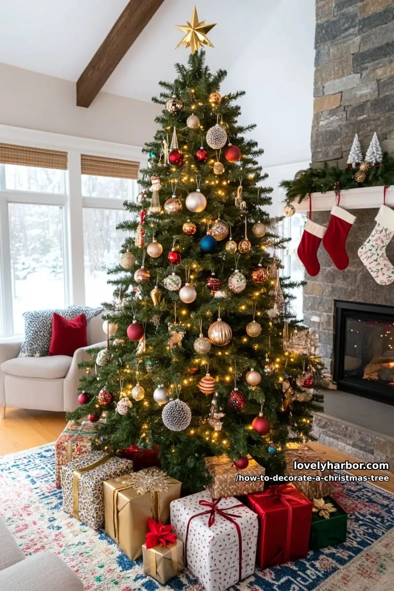 walking into our living room, i wanted the christmas tree to feel truly magical 1