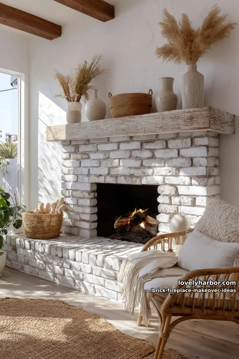 whitewash bricks for a coastal cottage vibe with natural textures. 1
