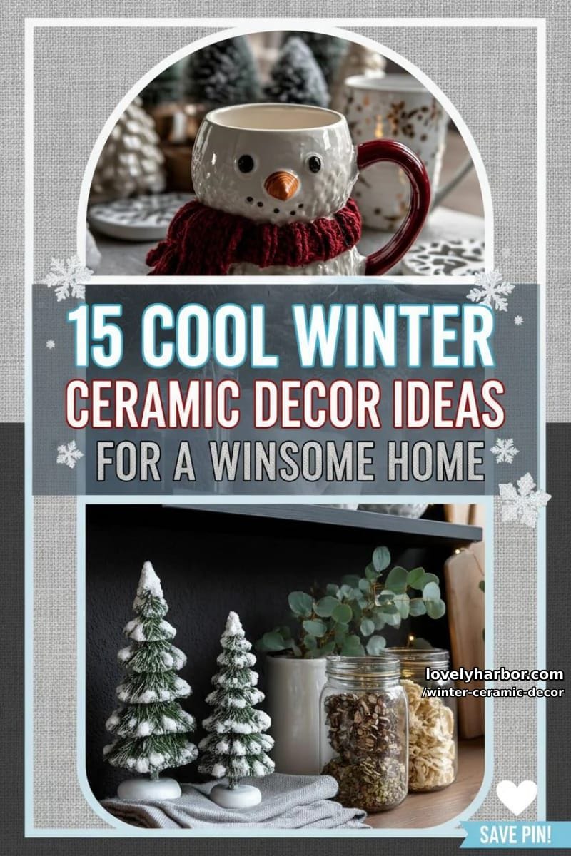 15 Cool Winter Ceramic Decor Ideas for a Winsome Home 46 winter ceramic decor - Collage 45