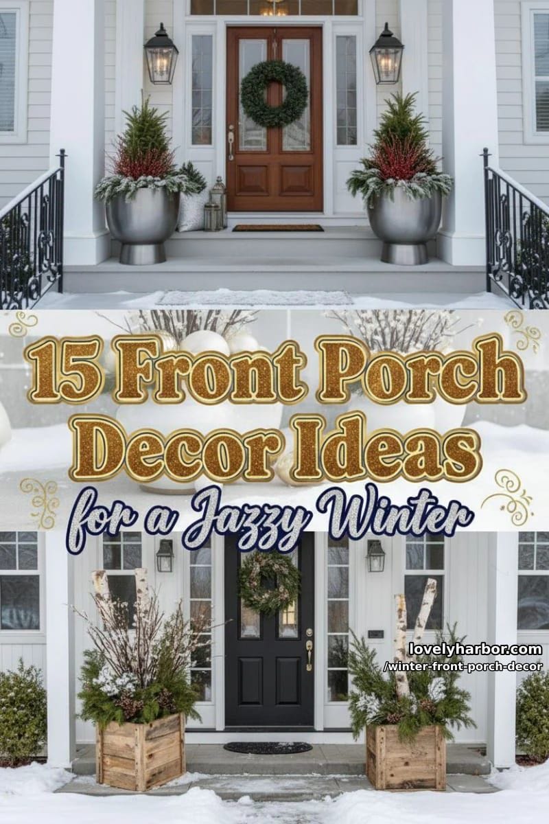 15 Unique Winter Front Porch Decor Ideas That Wow 40 winter front porch decor - Collage 39