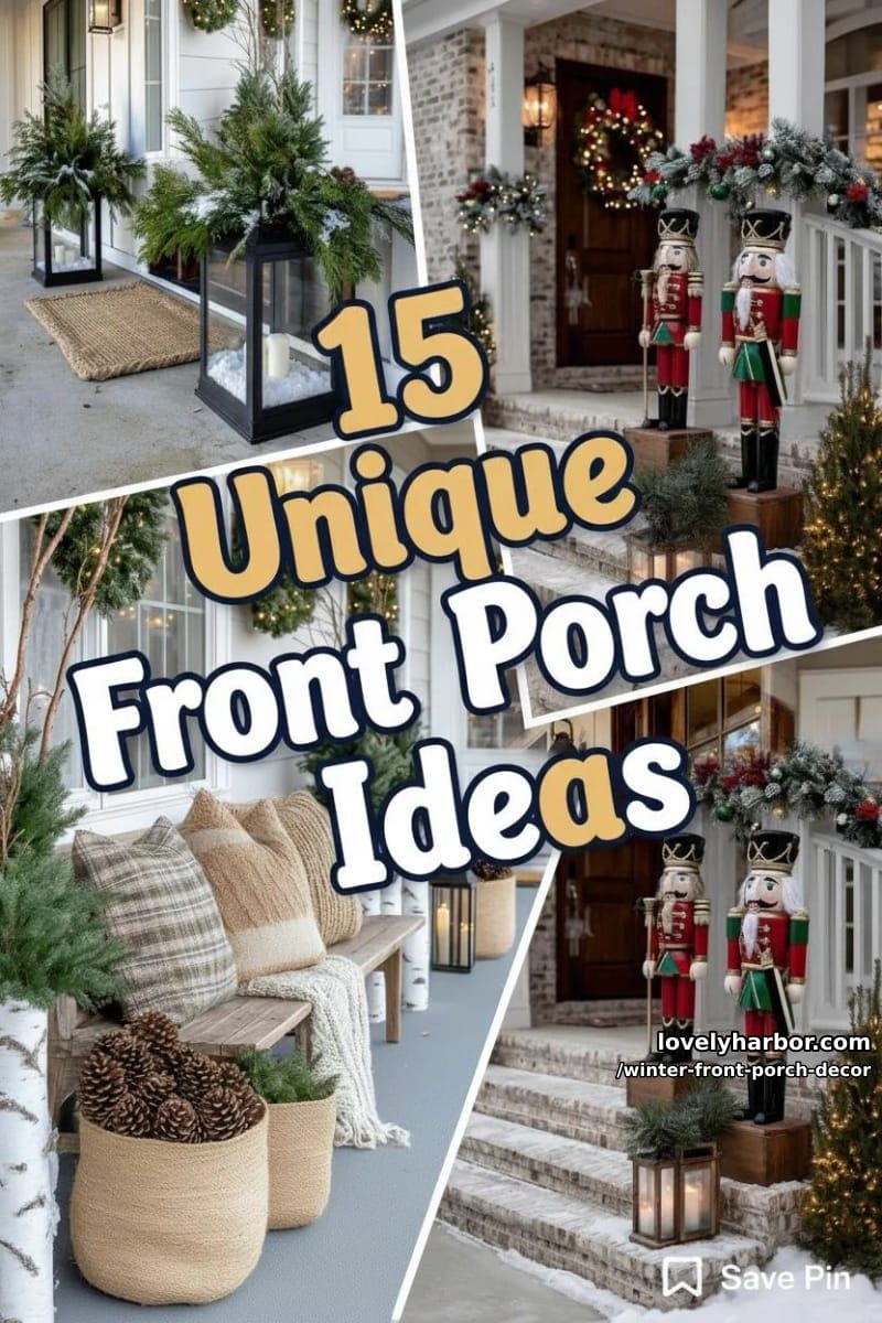 15 Unique Winter Front Porch Decor Ideas That Wow 49 winter front porch decor - Collage 48