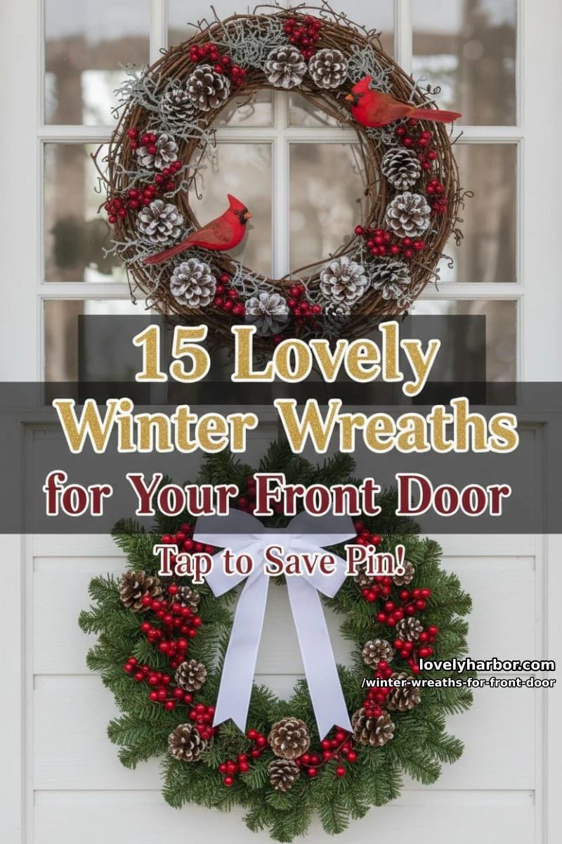 15 Lovely Winter Wreaths for Your Front Door 37 winter wreaths for front door - Collage 36