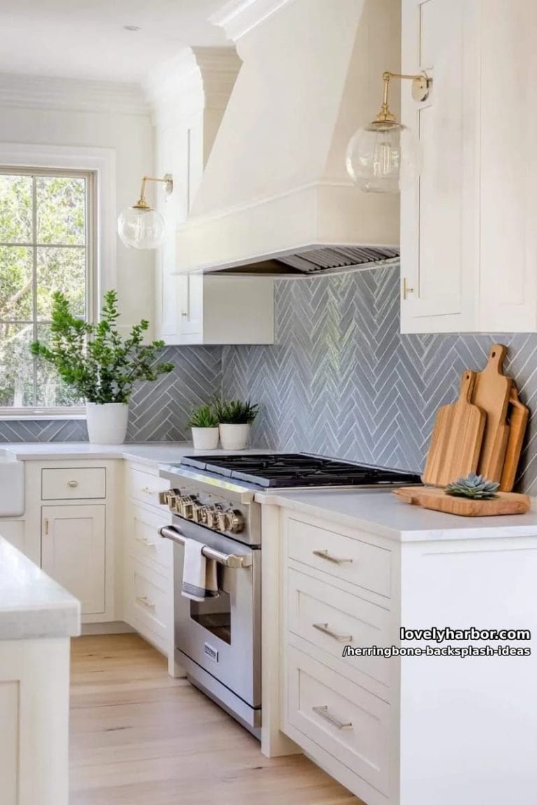 15 Herringbone Backsplash Design Ideas For Your Kitchen - Lovely Harbor