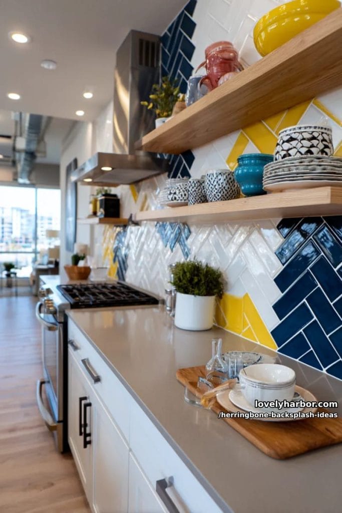 15 Herringbone Backsplash Design Ideas For Your Kitchen - Lovely Harbor