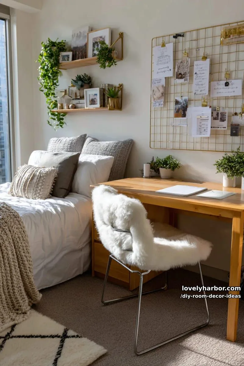 15 Creative DIY Room Decor Ideas to Add Color to Your Space 23 design a minimalist wire grid inspiration board for notes and art prints 1