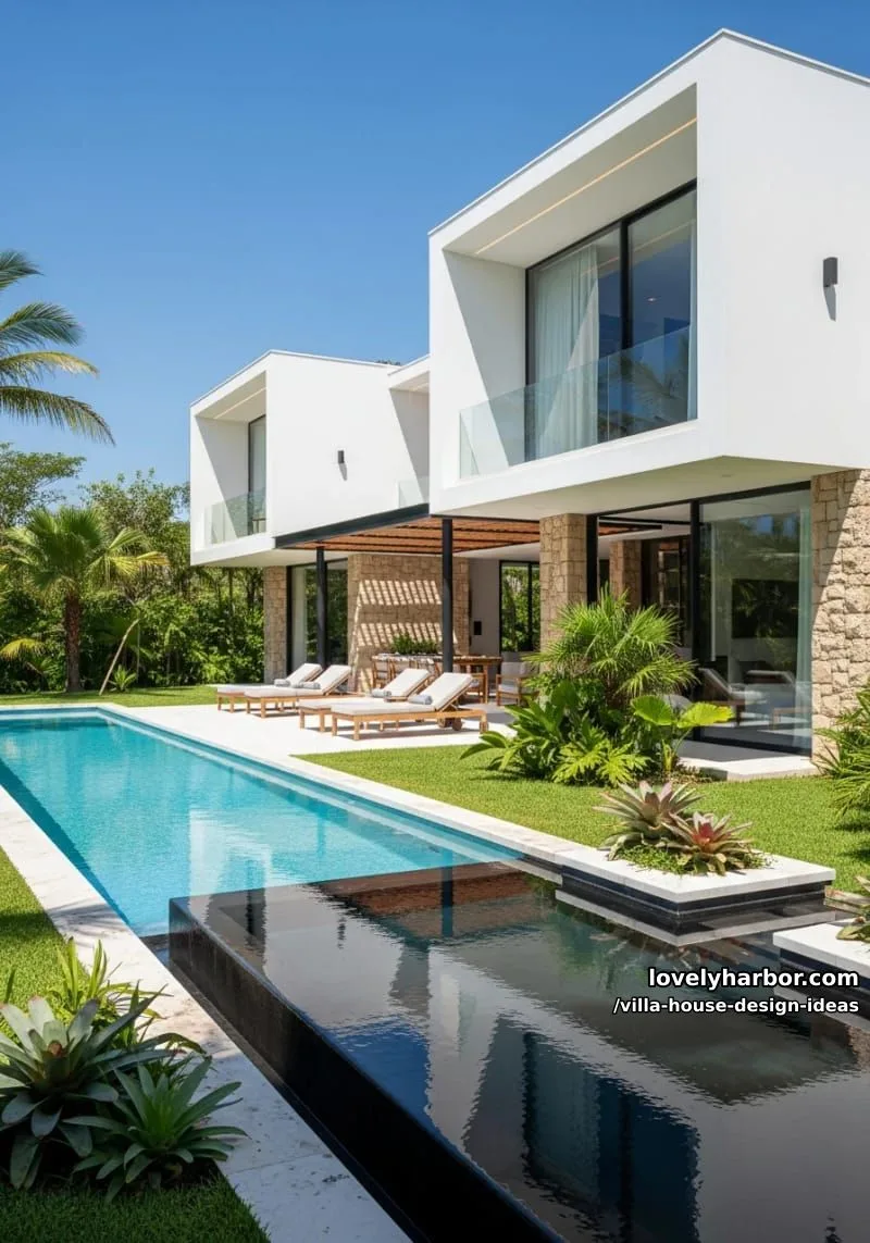 double-pool villa—one lap pool and one decorative reflecting pool 1