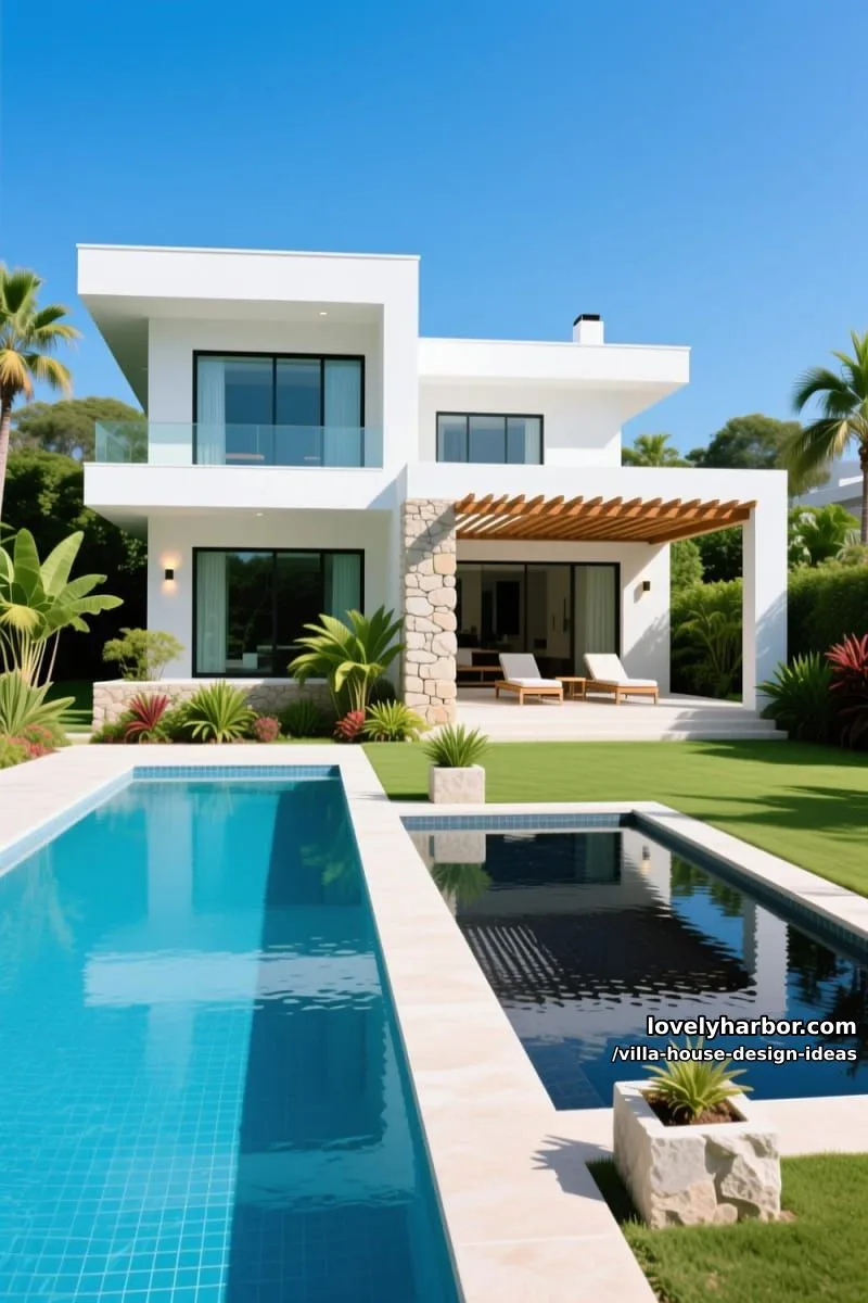 double-pool villa—one lap pool and one decorative reflecting pool 1
