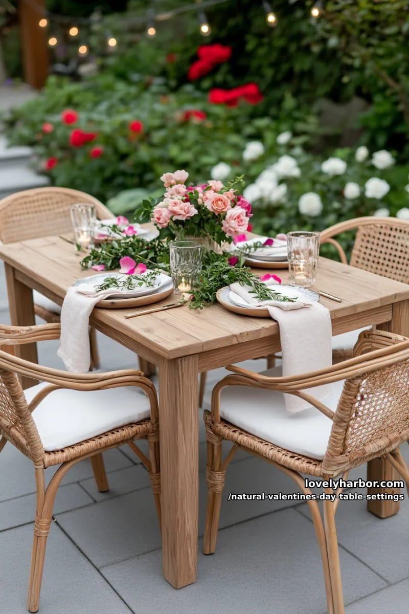 15 Natural Valentine’s Day Table Settings Perfect for a Romantic Table for Two 48 edible herb bouquets at each setting for a fragrant, romantic dinner 1