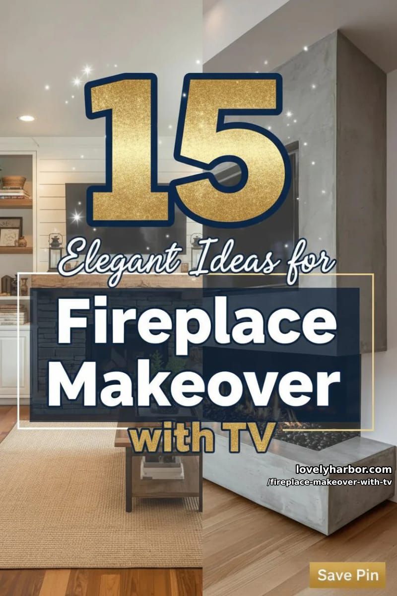 15 Elegant Ideas for Fireplace Makeover with TV 44 fireplace makeover with tv - Collage 43