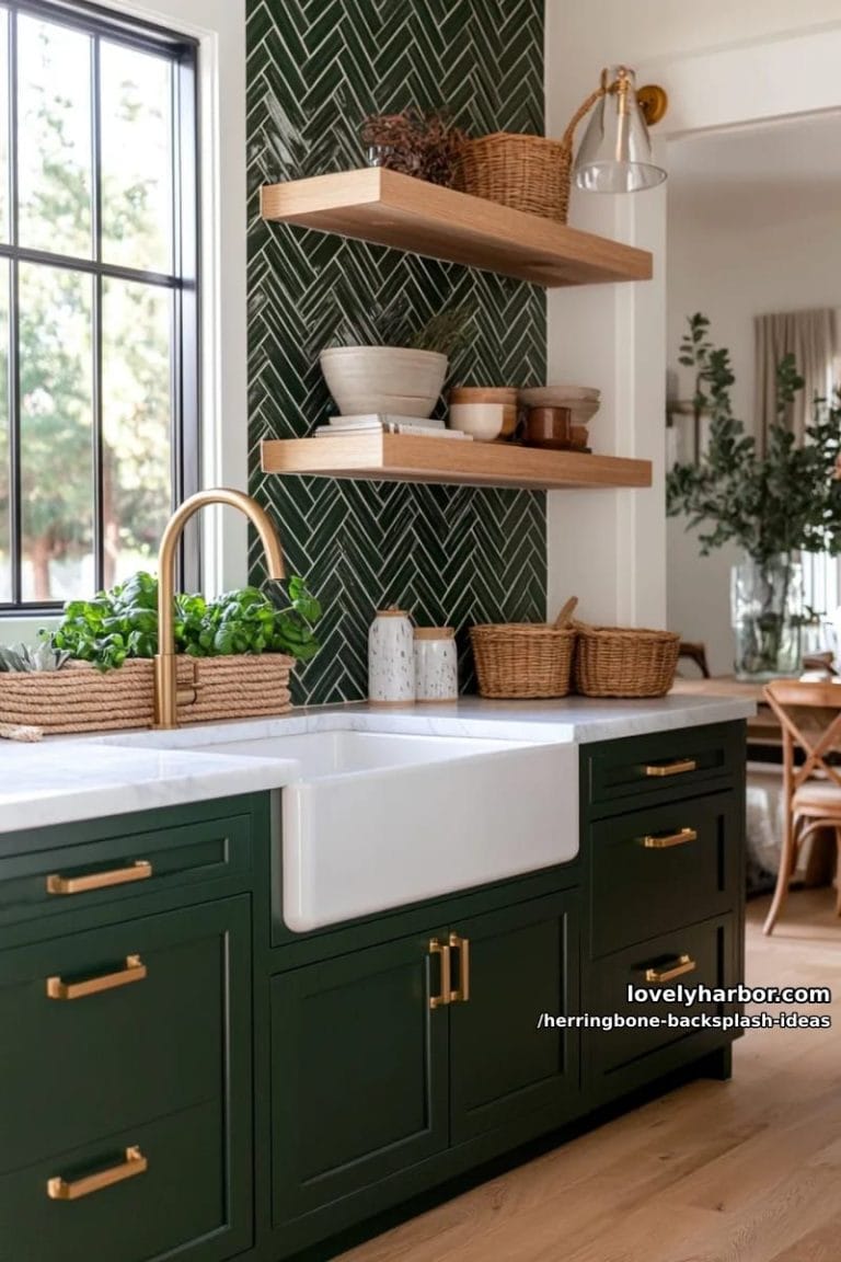 15 Herringbone Backsplash Design Ideas For Your Kitchen - Lovely Harbor
