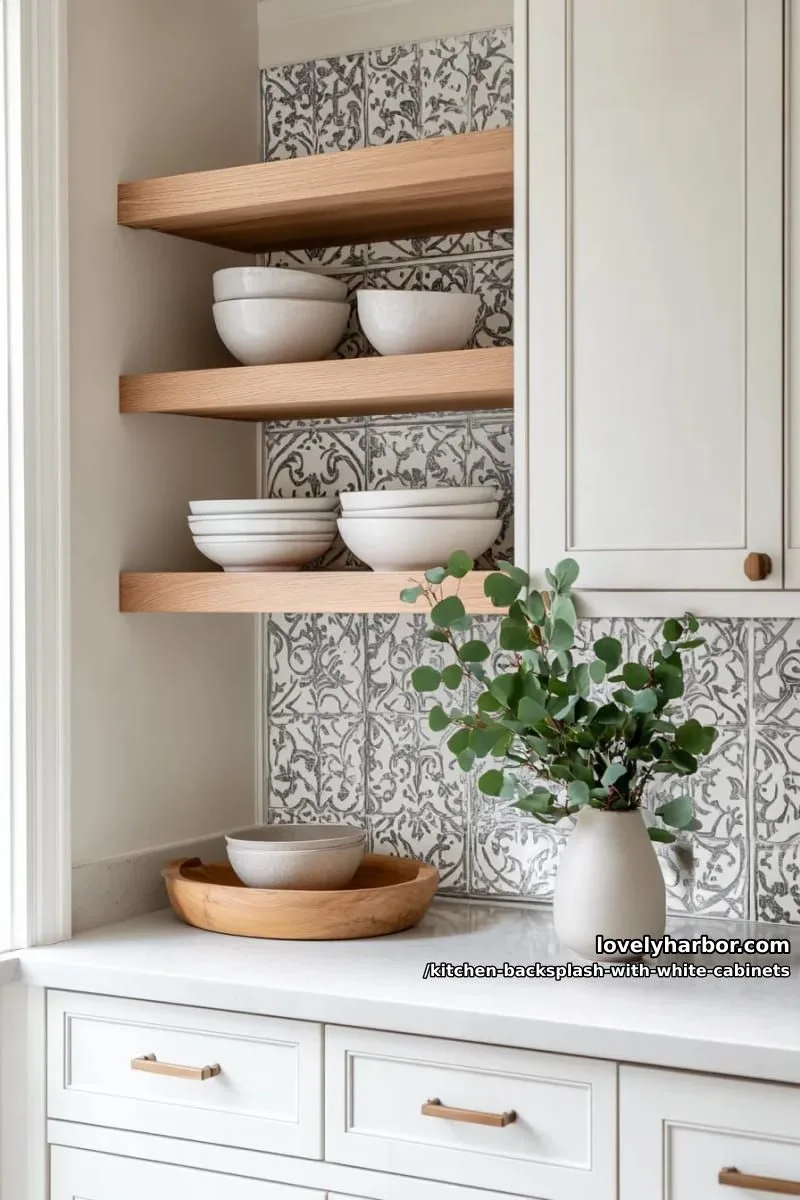 hand-painted moroccan tiles in subtle gray patterns for artisanal flair 1