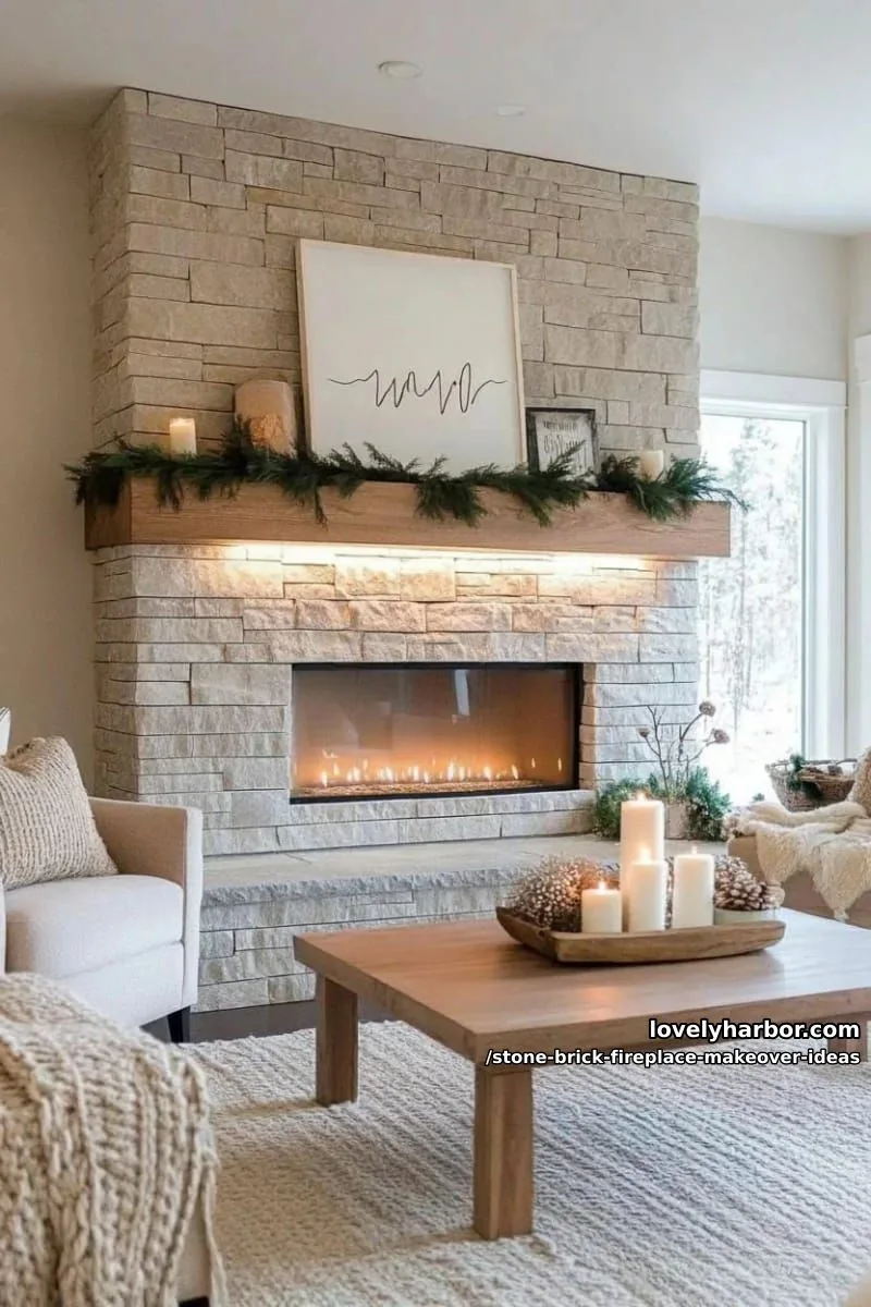 highlight mantel with led strip lighting for a warm, inviting hearth glow. 1